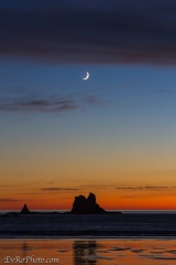 Moon over Second Beach